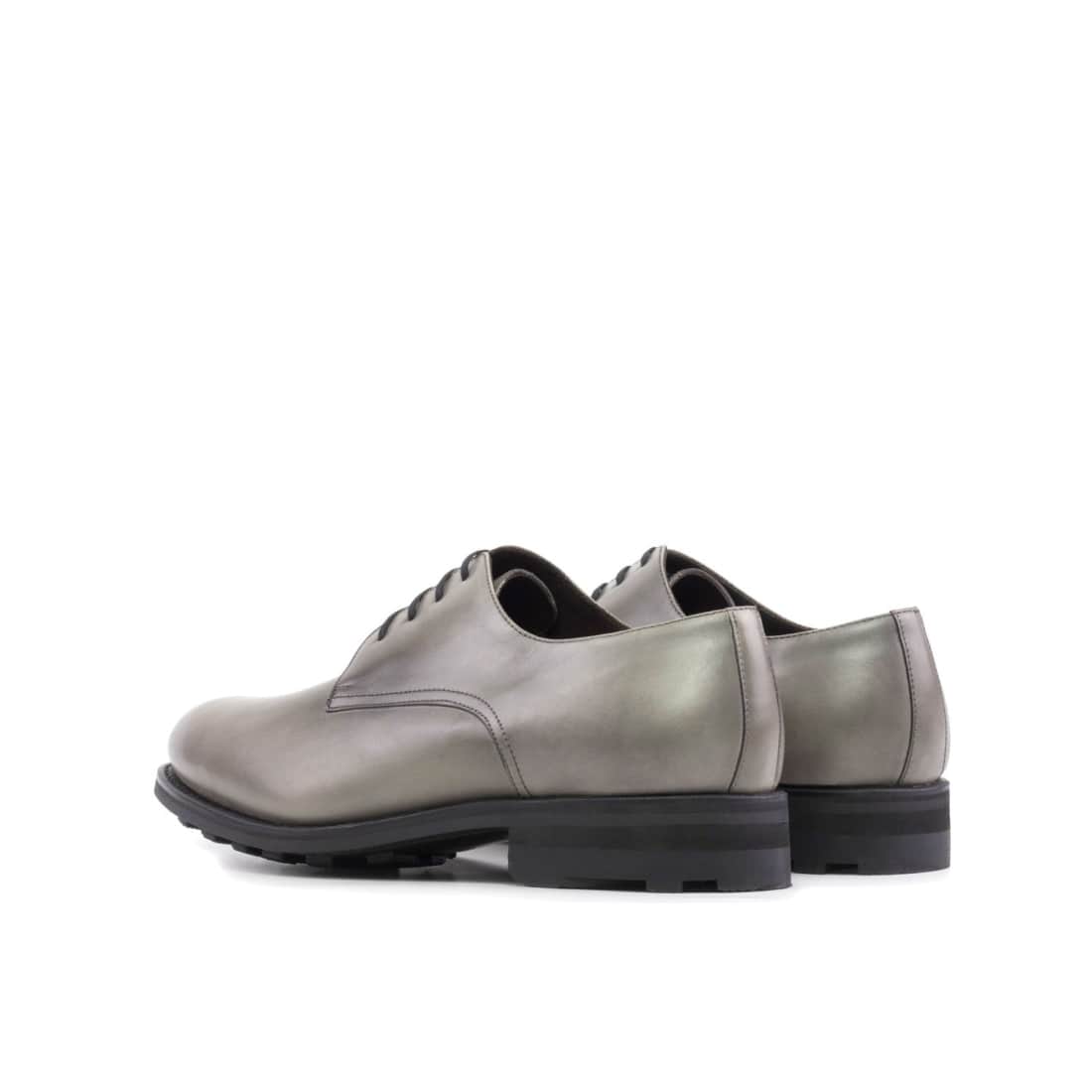 Derbie Blucher en cuir gris clair - Semelles Rocky Commando – vue 3