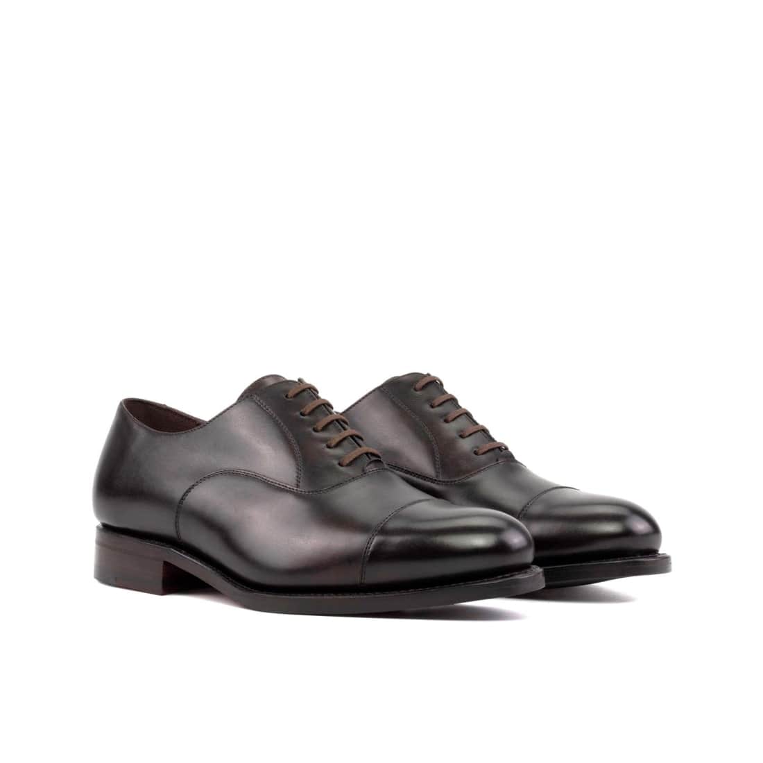 Richelieu bout droit en cuir Marron Foncé
