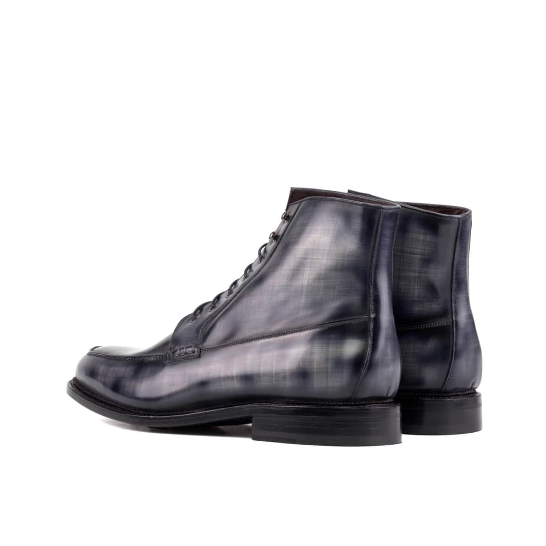 Bottines Derby Demi-Chasse en cuir patiné gris – vue 3