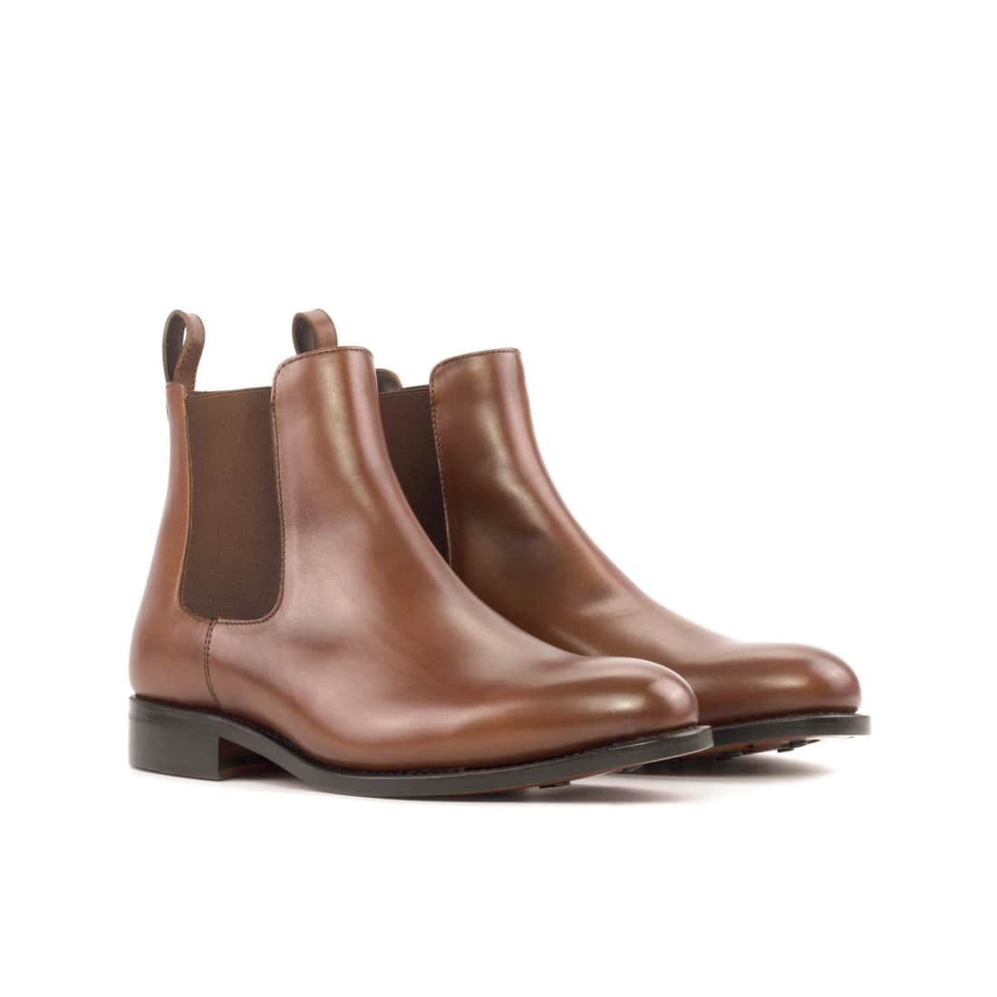 Cheslea Boots en cuir marron moyen