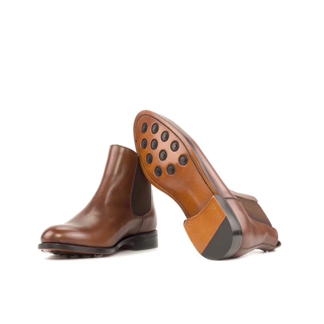 Cheslea Boots en cuir marron moyen – vue 2