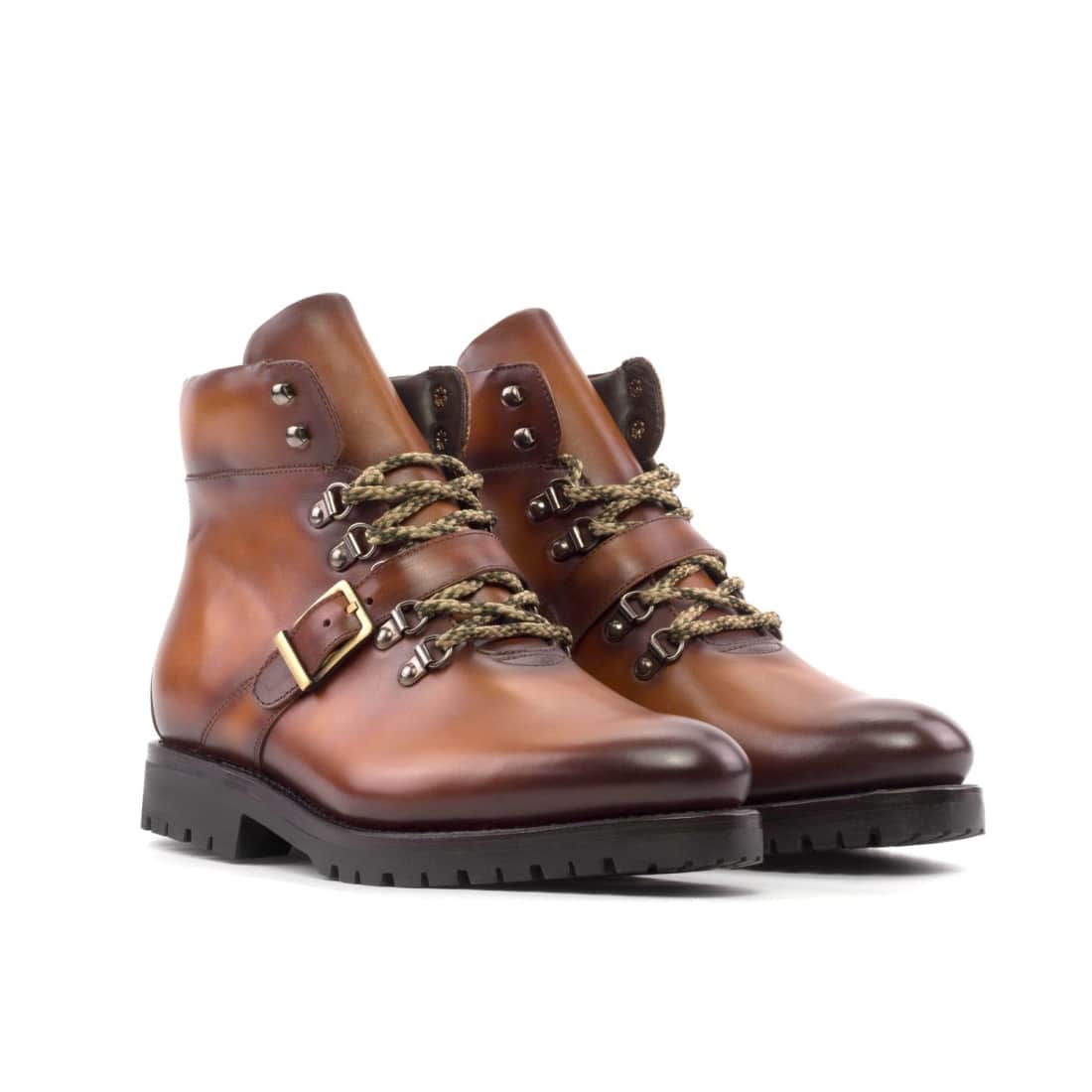 Hiking Boots en cuir marron clair - Semelles Commando
