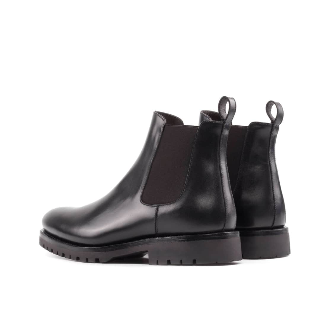 Cheslea Boots en cuir noir - Semelles Commando – vue 3
