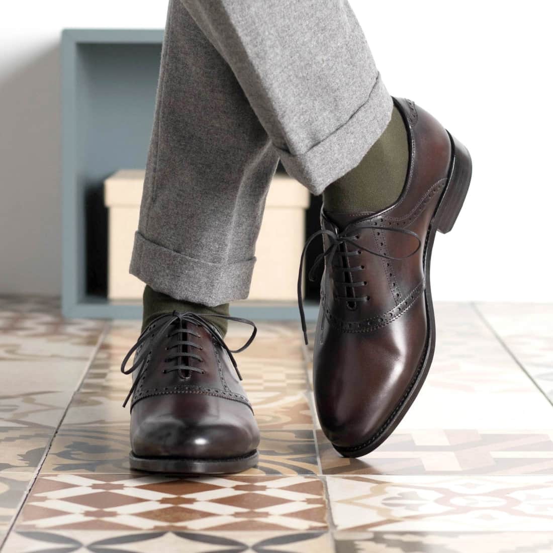 Richelieu Saddle en cuir marron foncé – vue 4