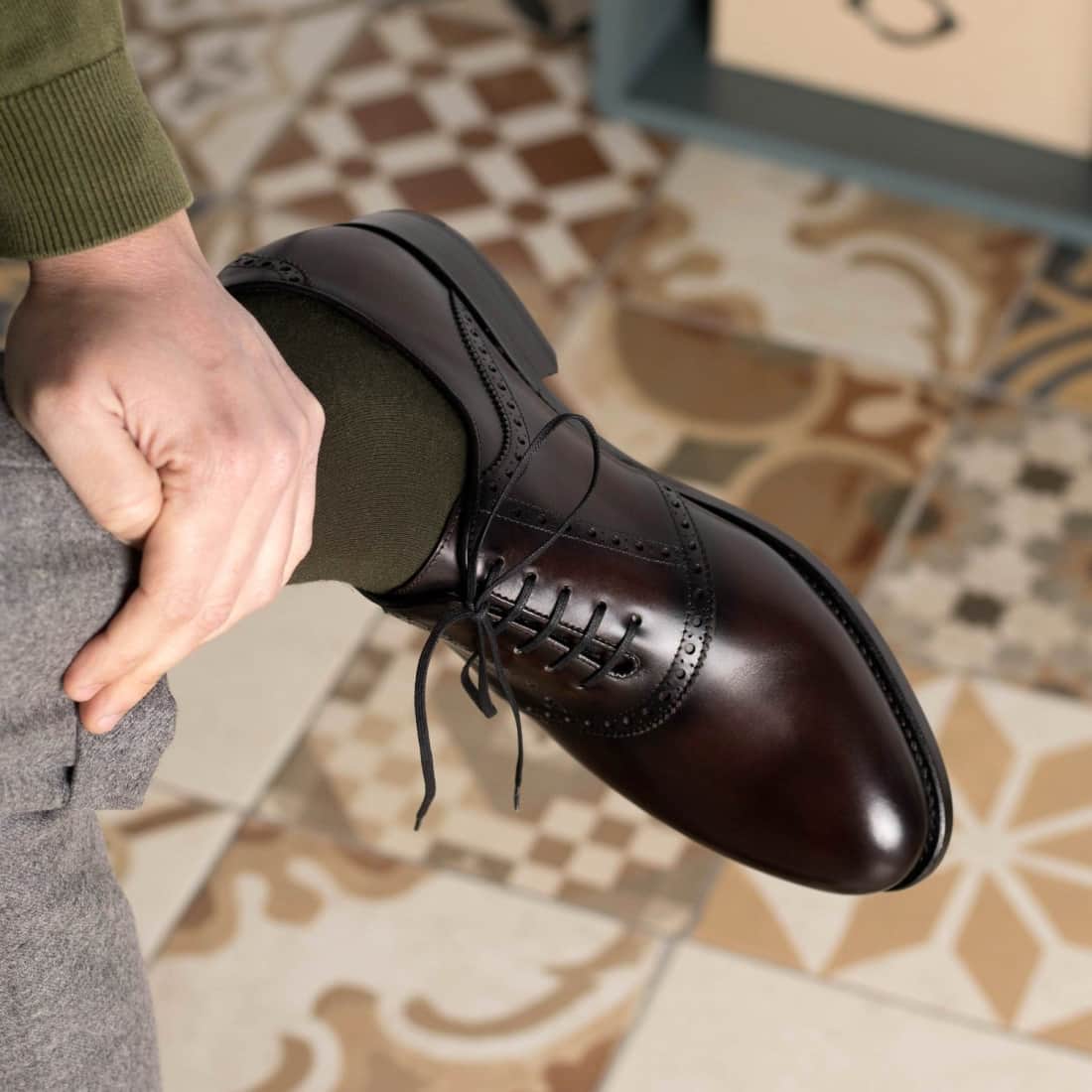 Richelieu Saddle en cuir marron foncé – vue 5