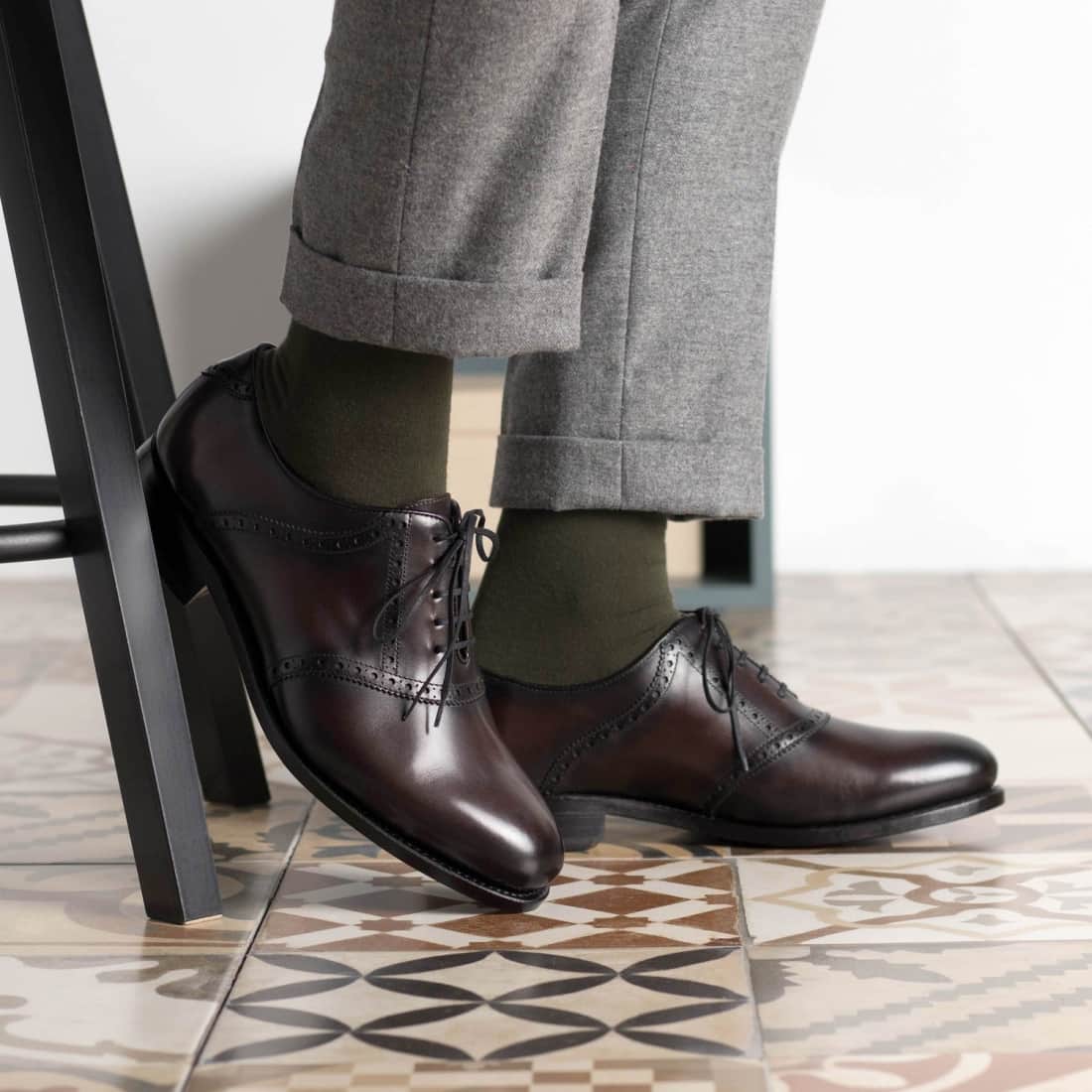 Richelieu Saddle en cuir marron foncé – vue 6