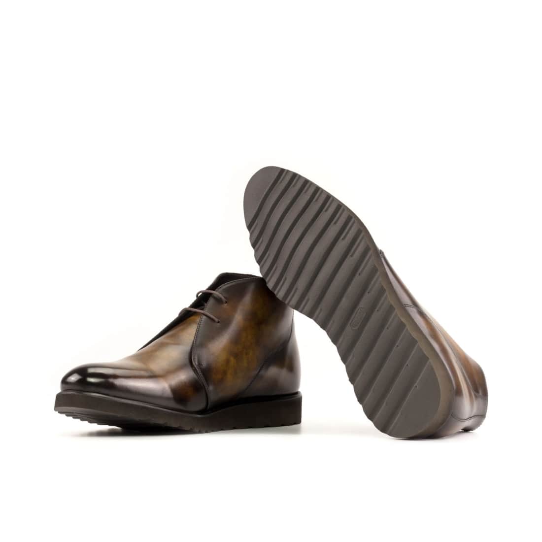 Chukka Boots en cuir patiné marron - Semelles Sport – vue 2