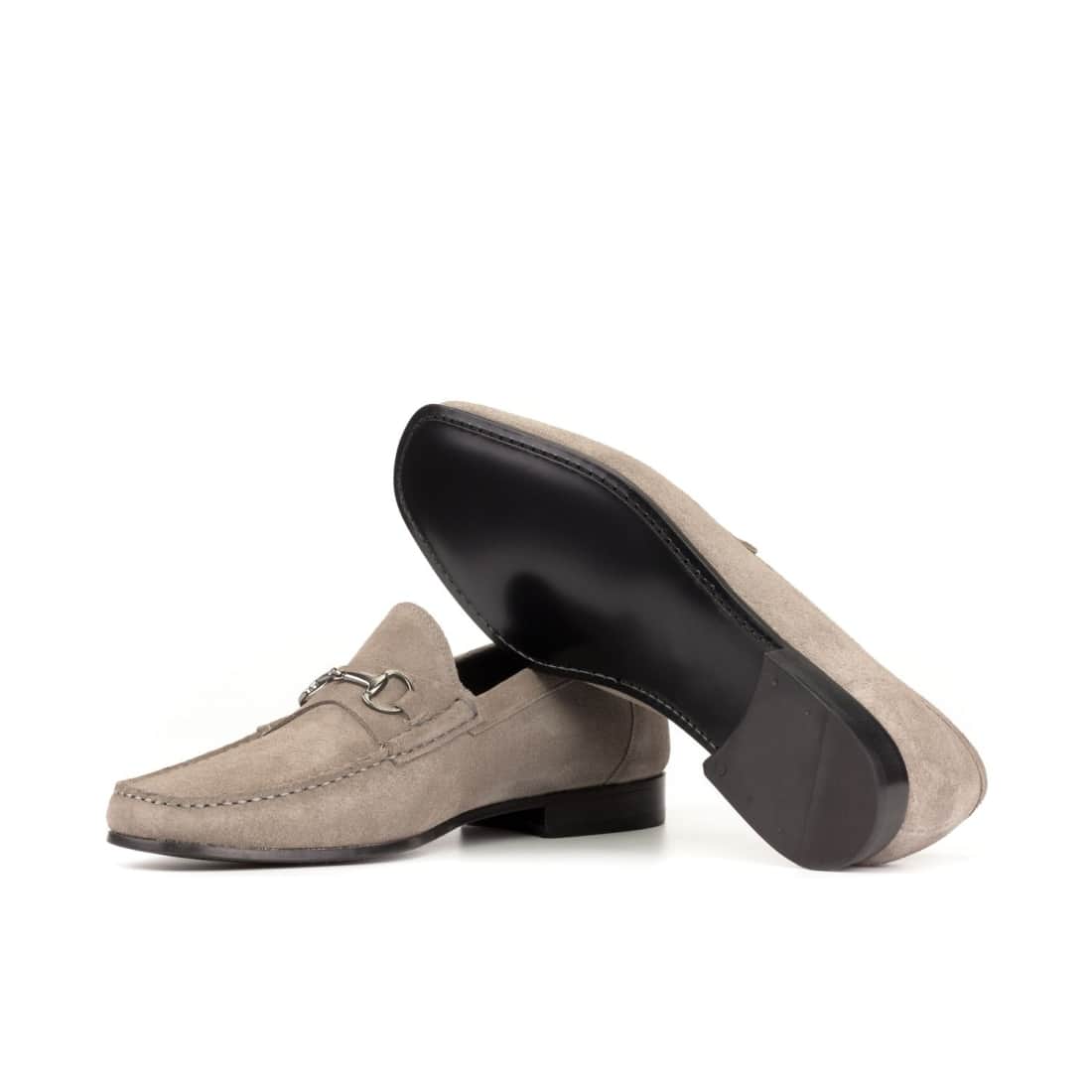 Mocassin à mors en daim gris – vue 2