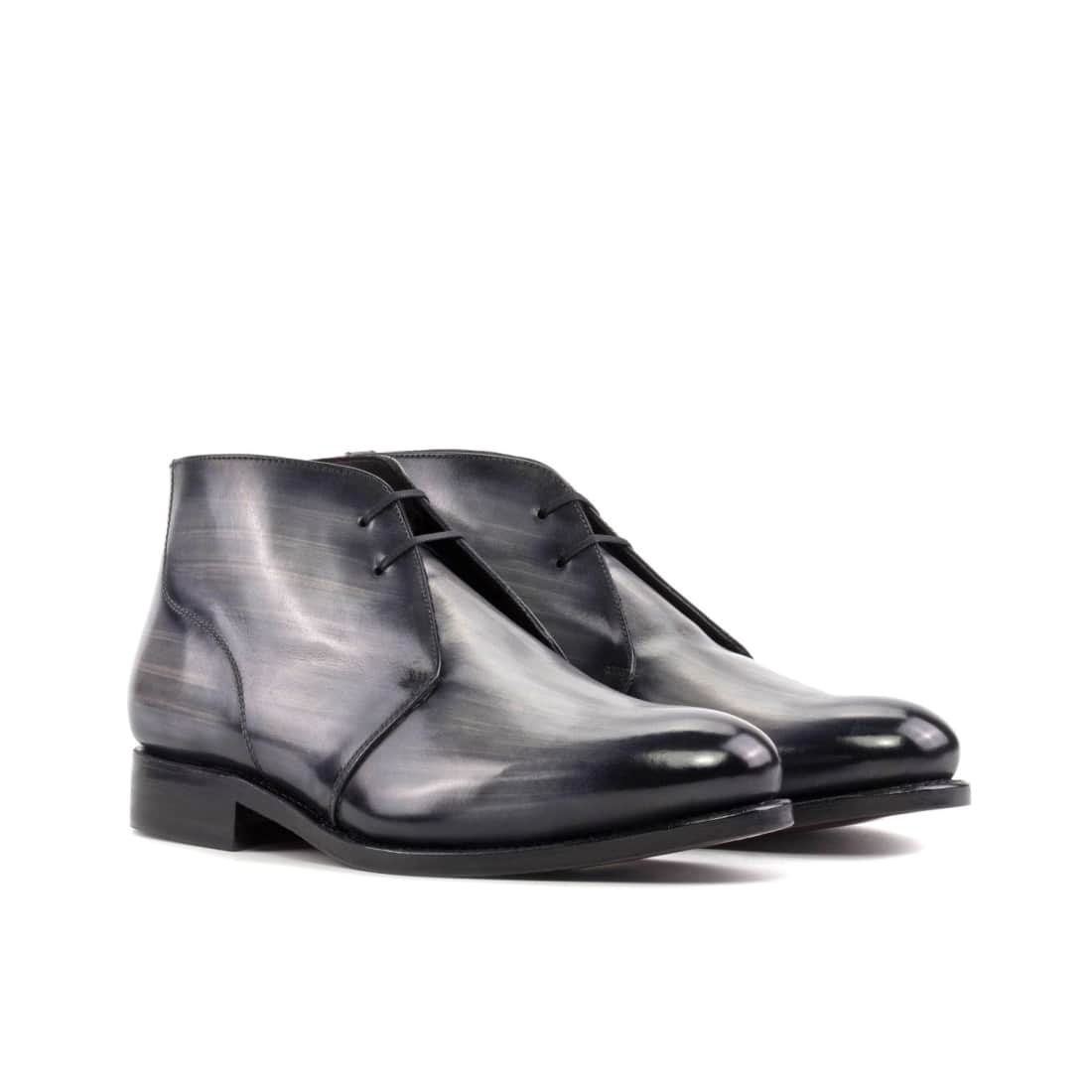 Chukka Boots en cuir patiné gris