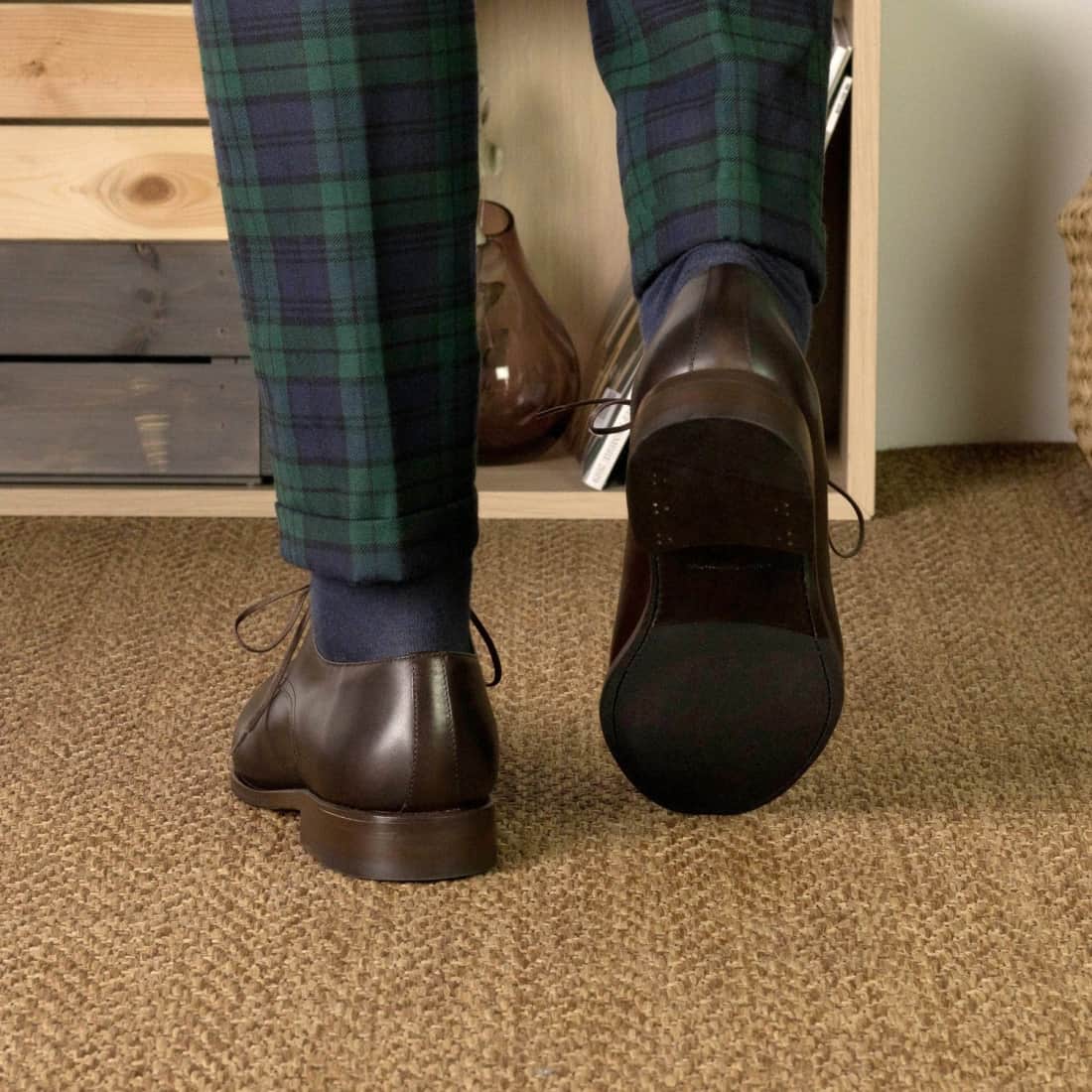 Derbie Blucher en cuir marron foncé – vue 6