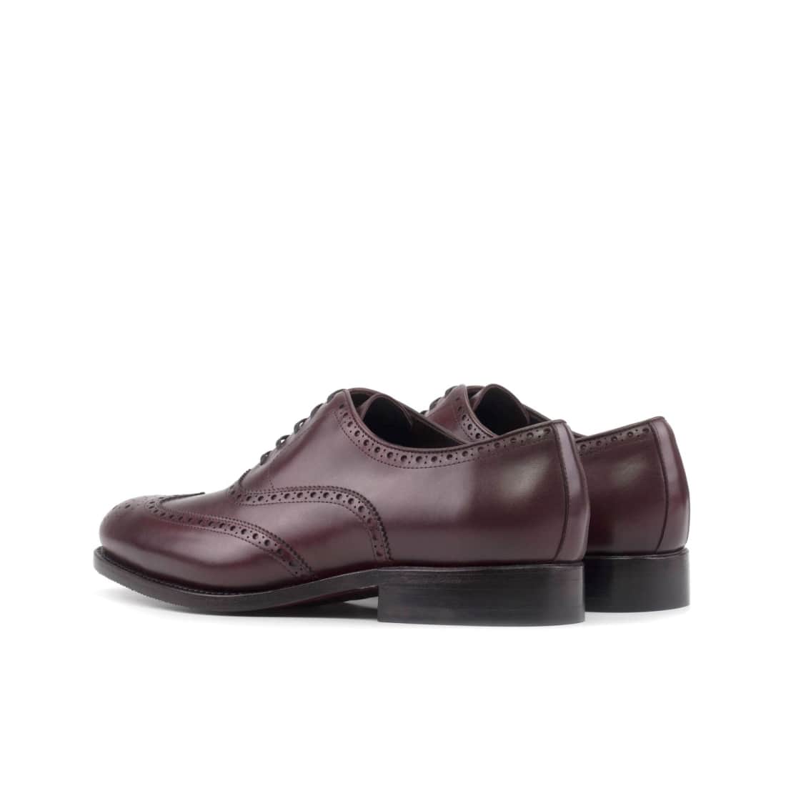 Richelieu fleuri en cuir bordeaux – vue 3