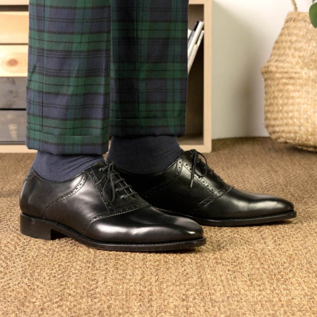 Richelieu Saddle en cuir Noir – vue 4