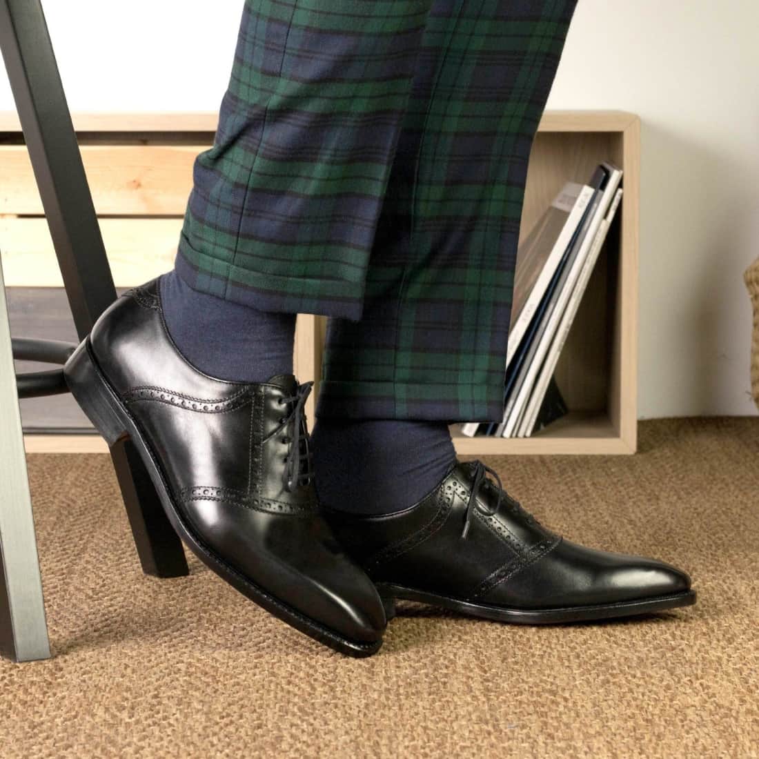 Richelieu Saddle en cuir Noir – vue 5