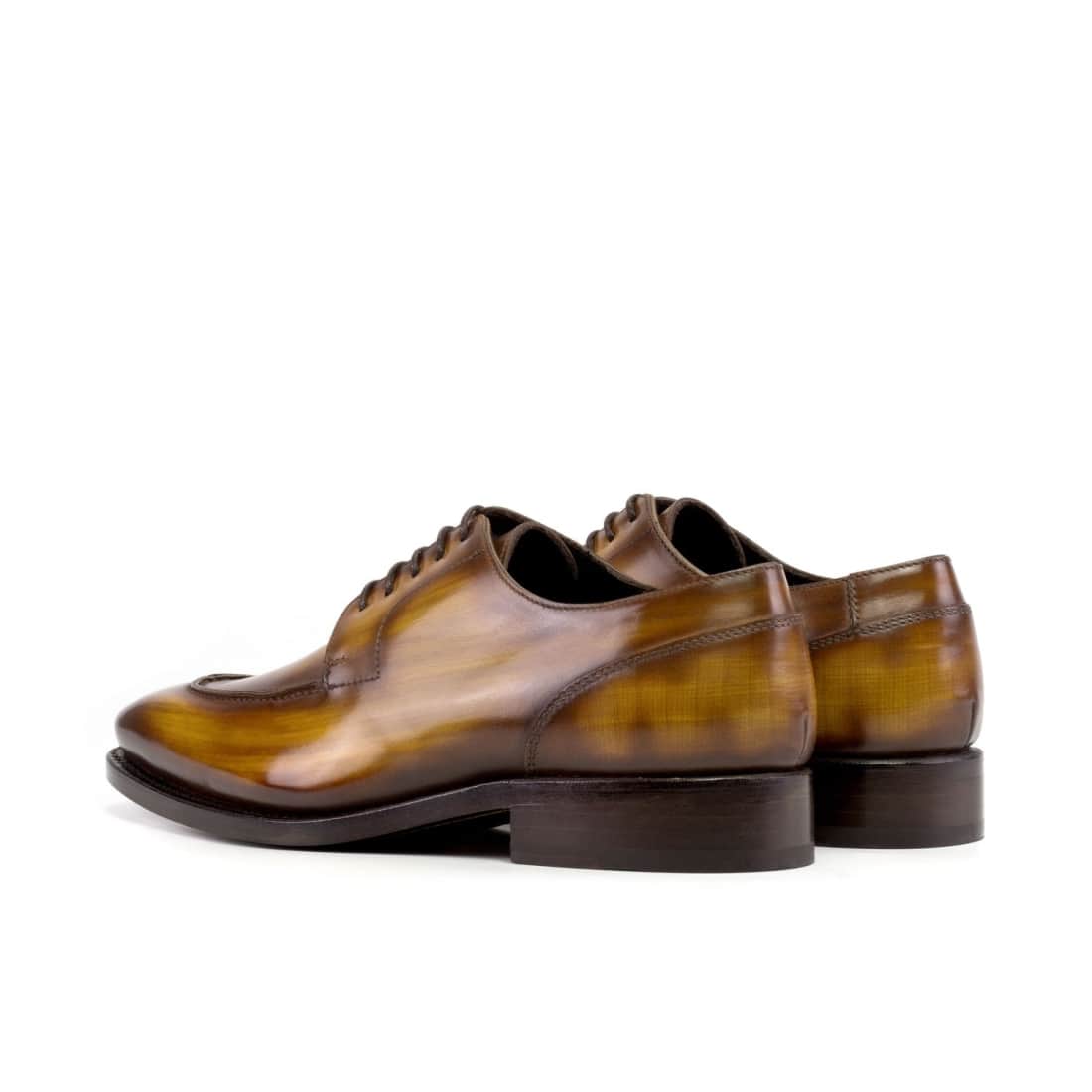 Derbie Chasse en cuir patiné cognac – vue 3