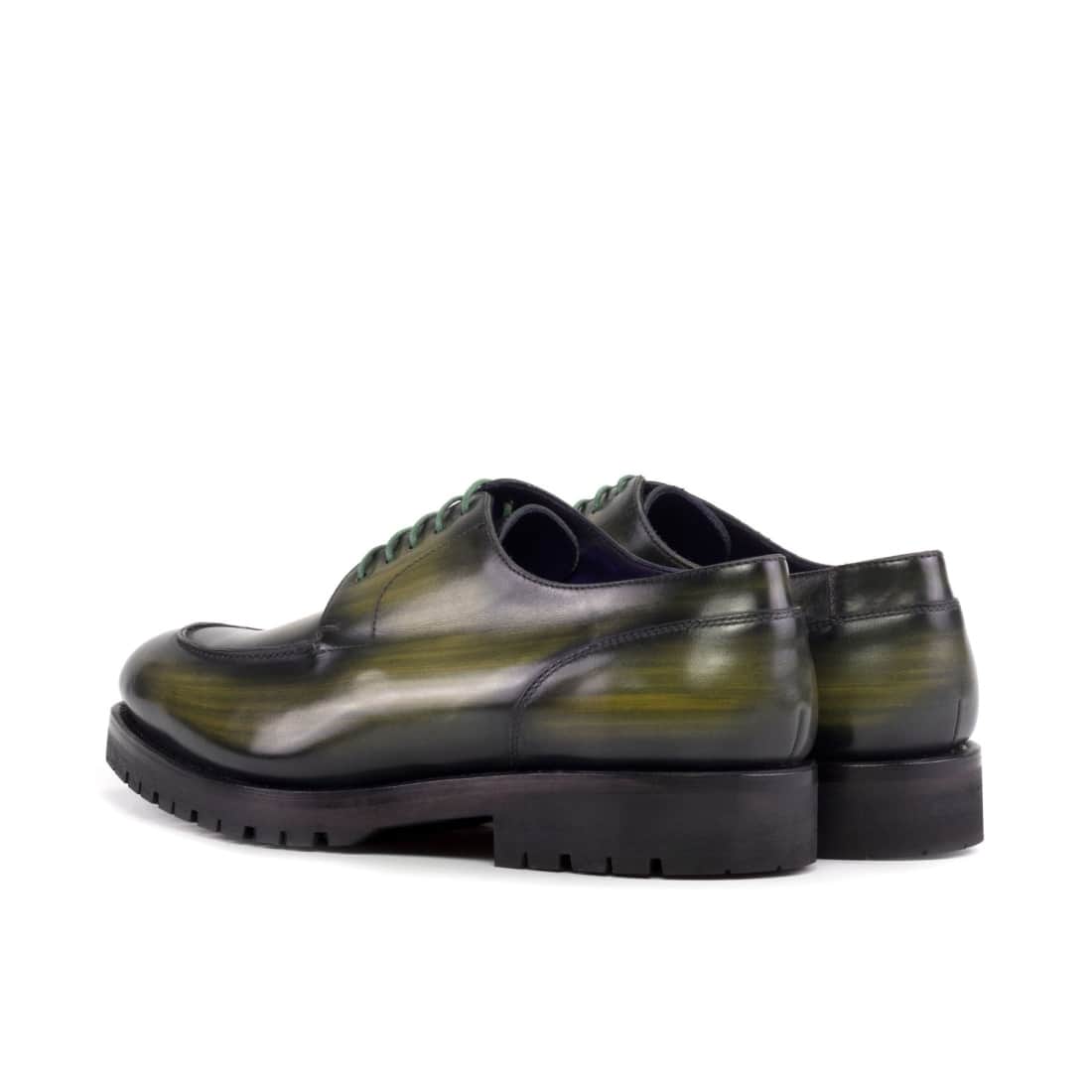 Derbie Chasse en cuir patiné vert - Semelles Commando – vue 2