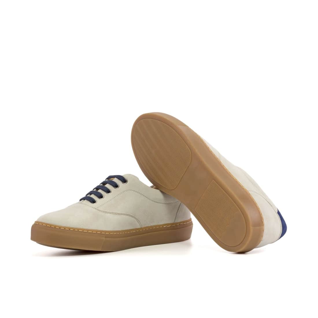 Sneakers Spinner en daim ivoire - Semelles Caramel – vue 2