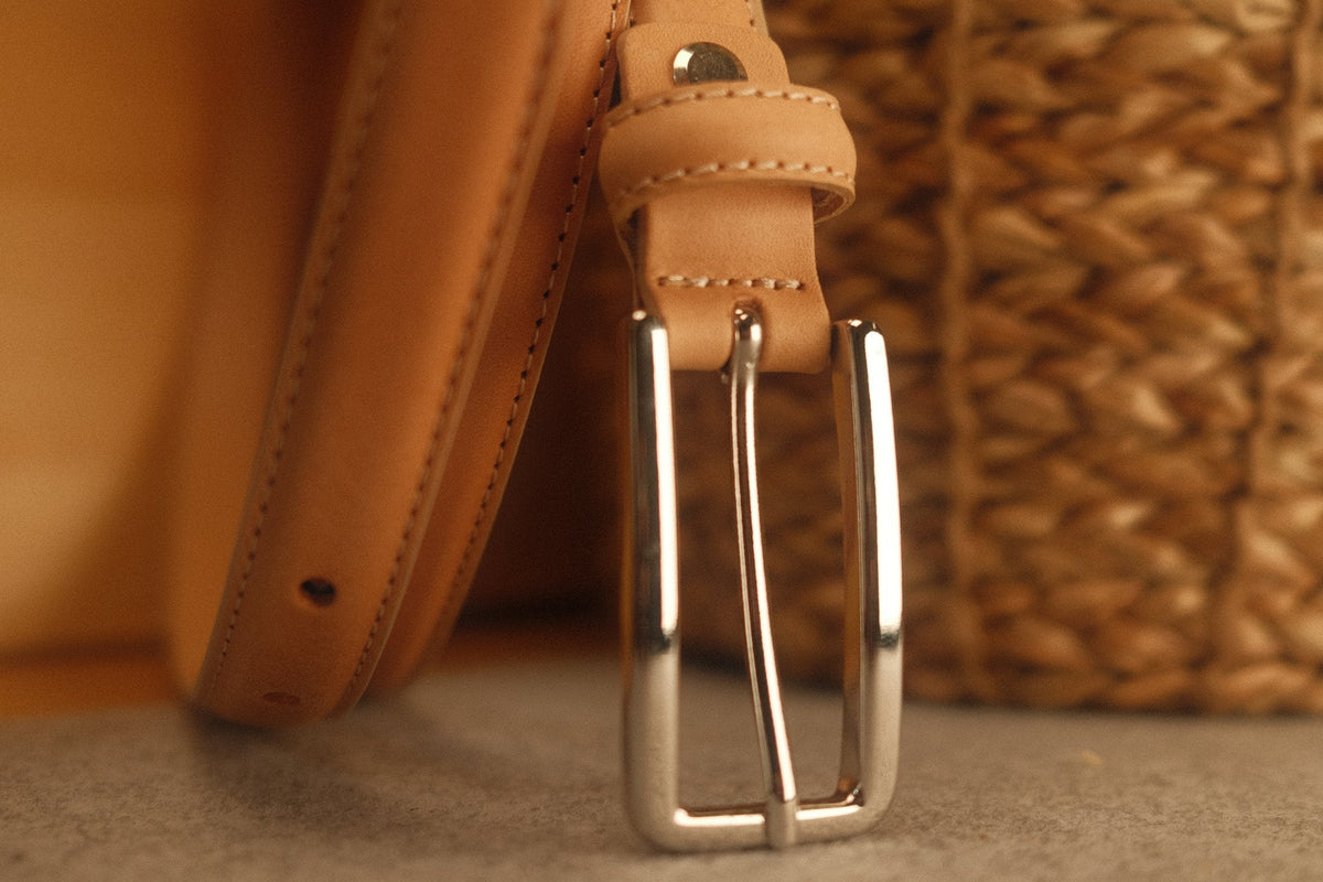 Ceinture femme cuir naturel fine 20 mm – vue 3