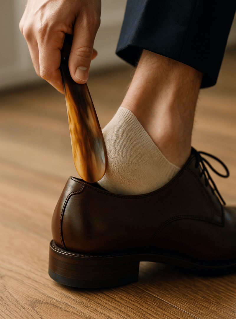Chausse-pied en corne véritable 24 cm – vue 2