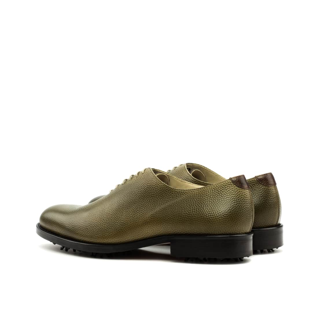 Richelieu One Cut de golf en cuir grainé vert olive – vue 3