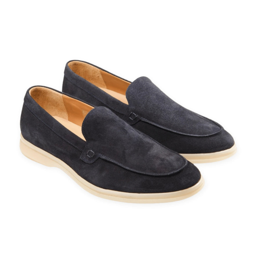 Milan - Mocassins Soft Daim Bleu