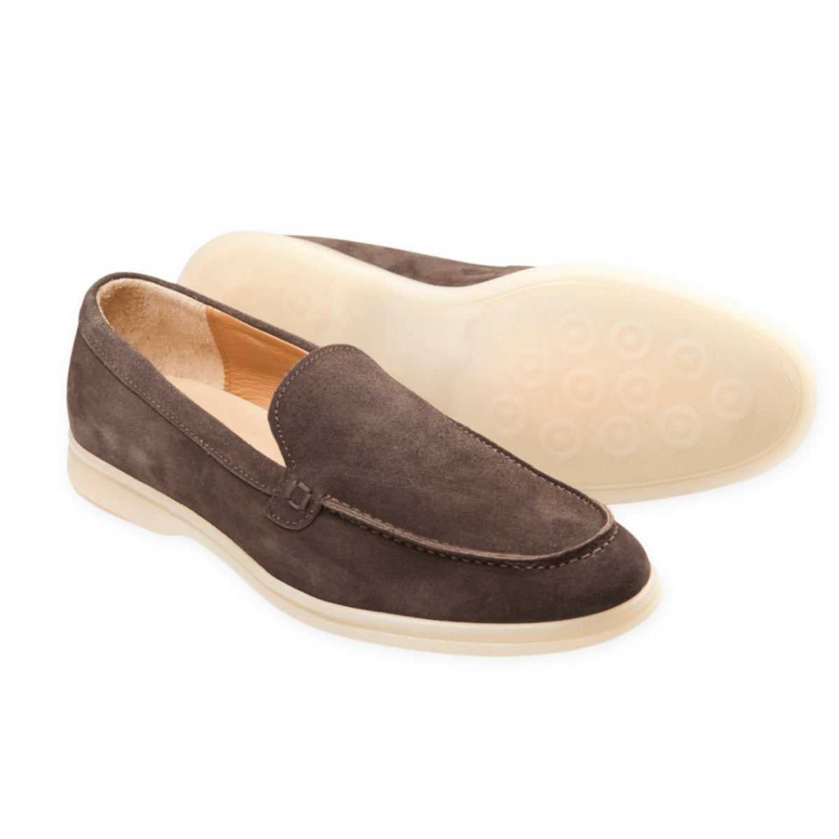 Milan - Mocassins Soft Daim Marron – vue 2
