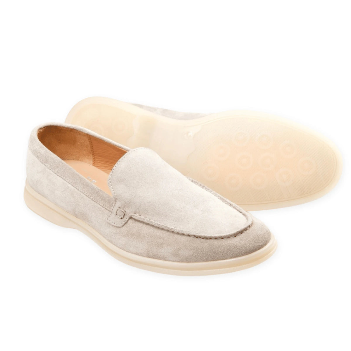 Milan - Mocassins Soft Daim Taupe – vue 2