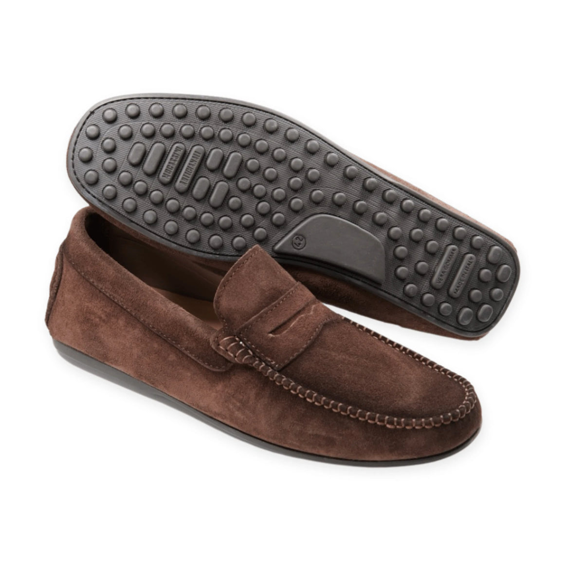 Roma - Mocassins Driver Daim Marron – vue 2
