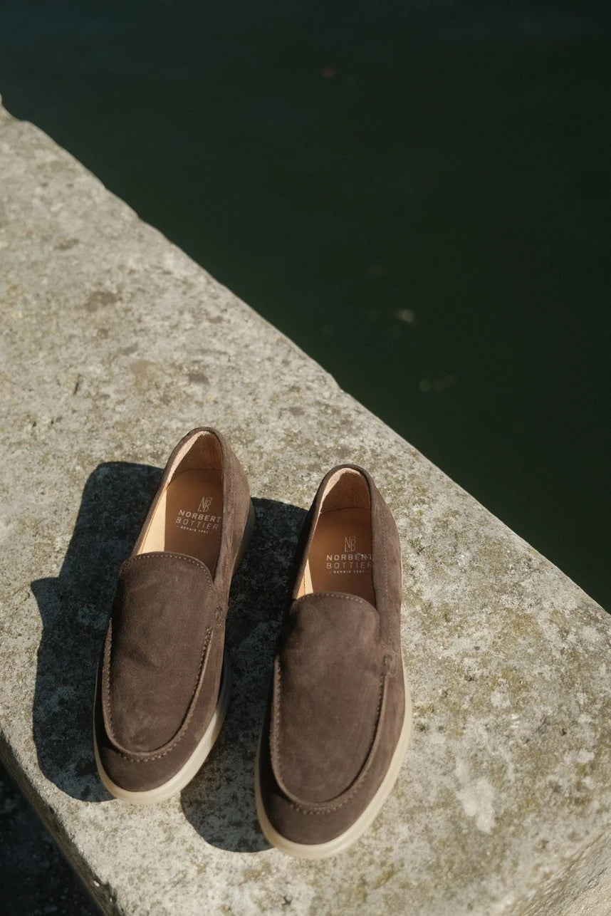 Milan - Mocassins Soft Daim Marron – vue 3