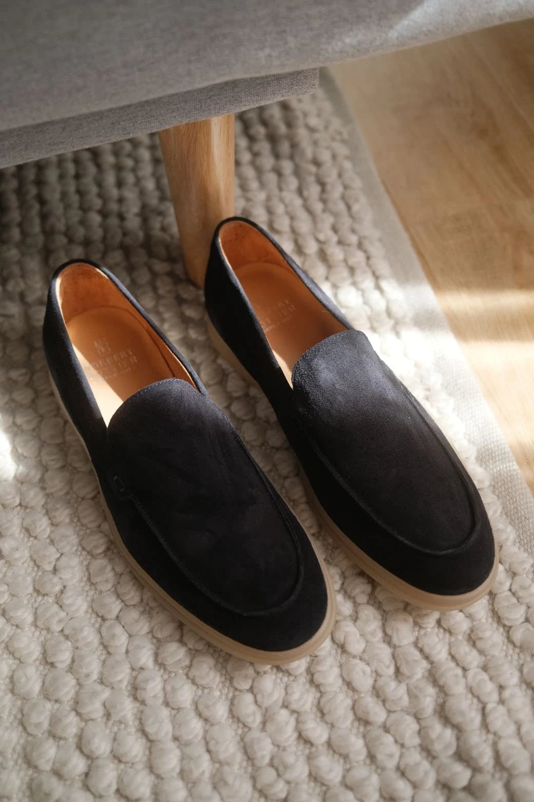 Milan - Mocassins Soft Daim Bleu – vue 8