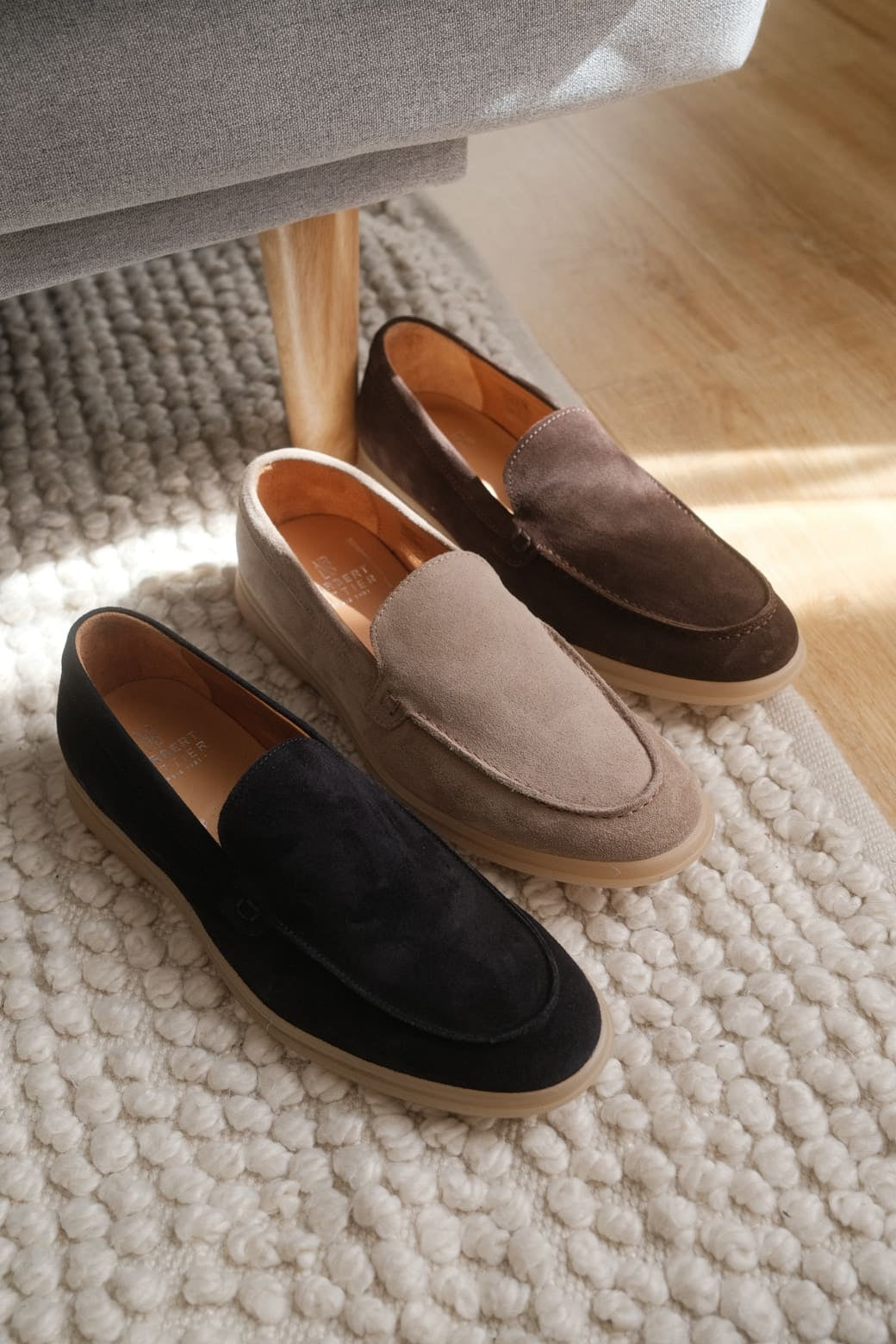 Milan - Mocassins Soft Daim Taupe – vue 9