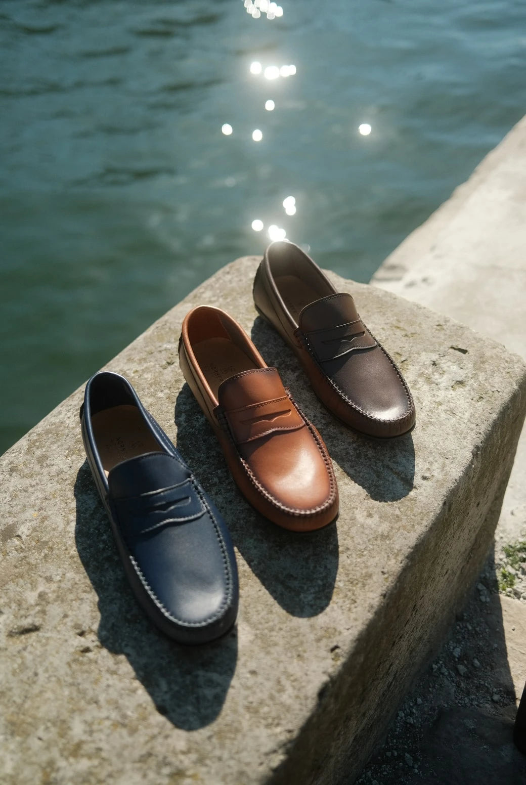Roma - Mocassins Driver Cuir Bleu Marine – vue 5