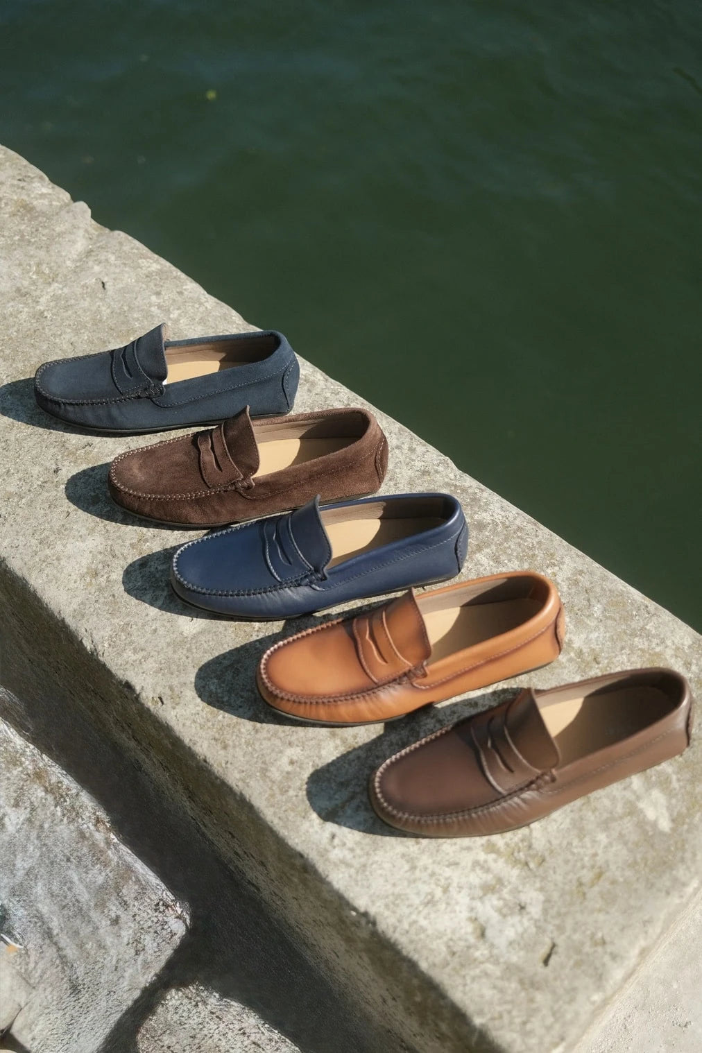 Roma - Mocassins Driver Daim Marron – vue 6