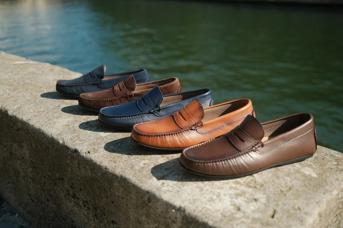 Roma - Mocassins Driver Cuir Marron Clair – vue 6