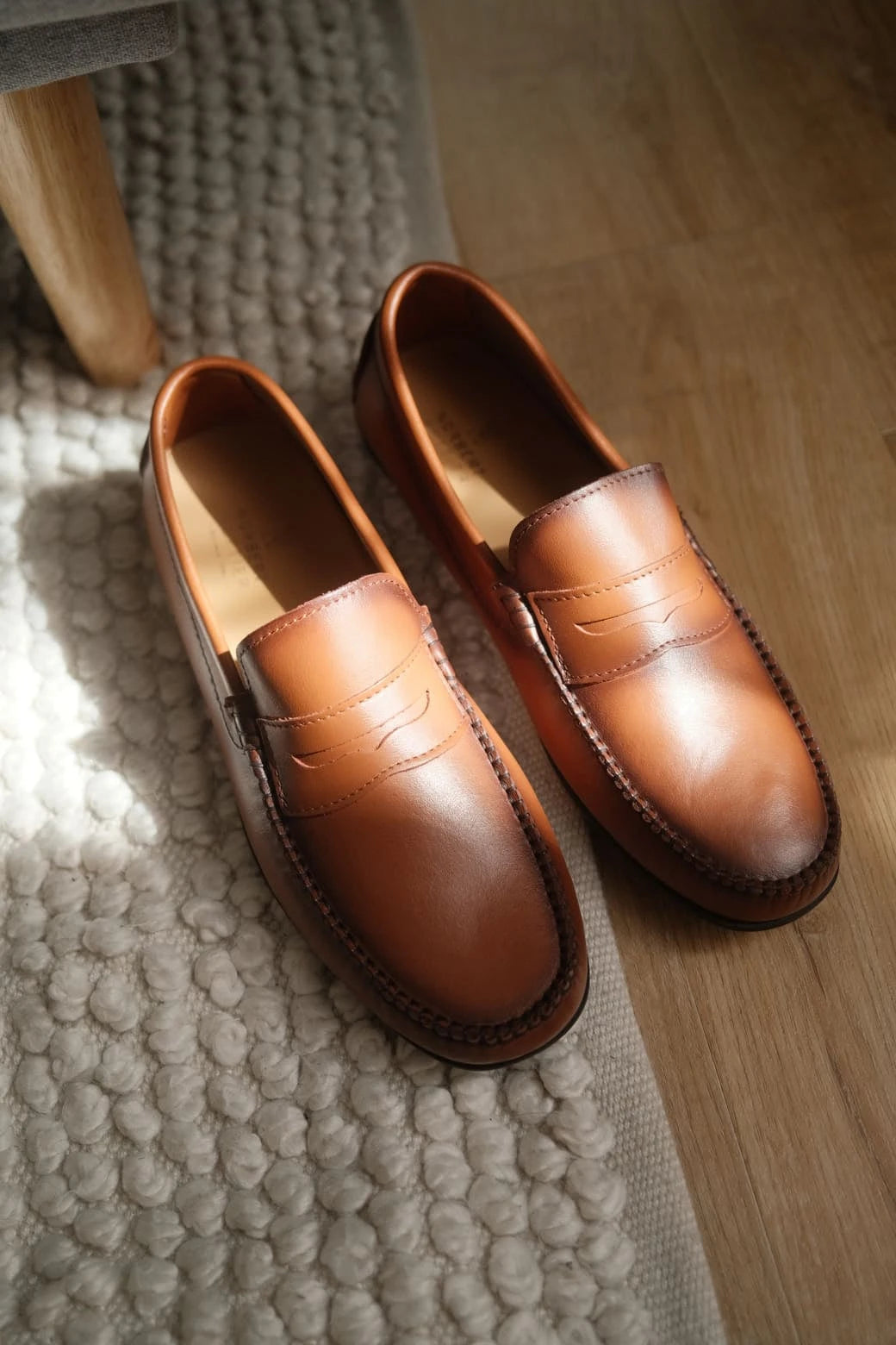 Roma - Mocassins Driver Cuir Marron Clair – vue 9