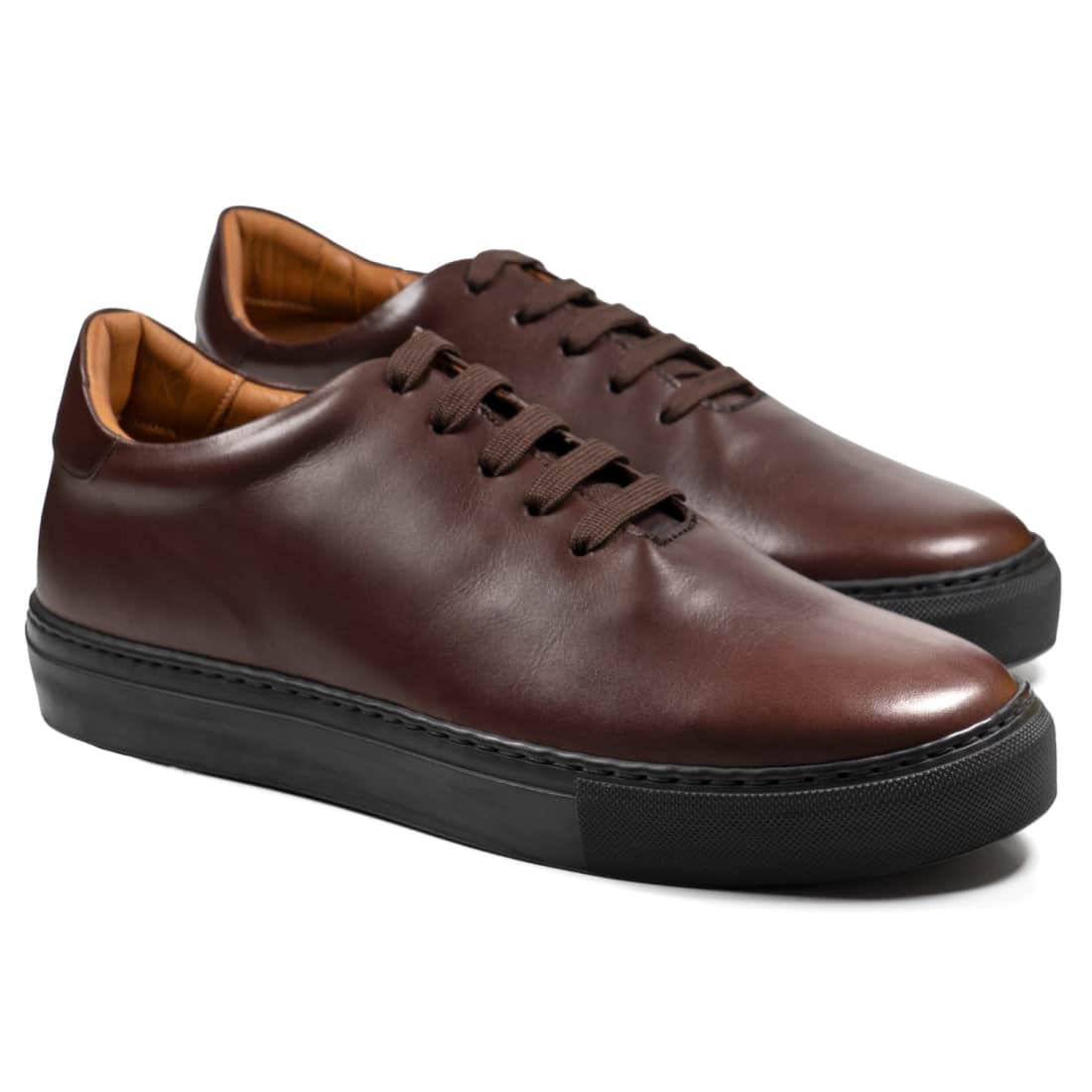 Spinner One Cut Cuir Marron Foncé