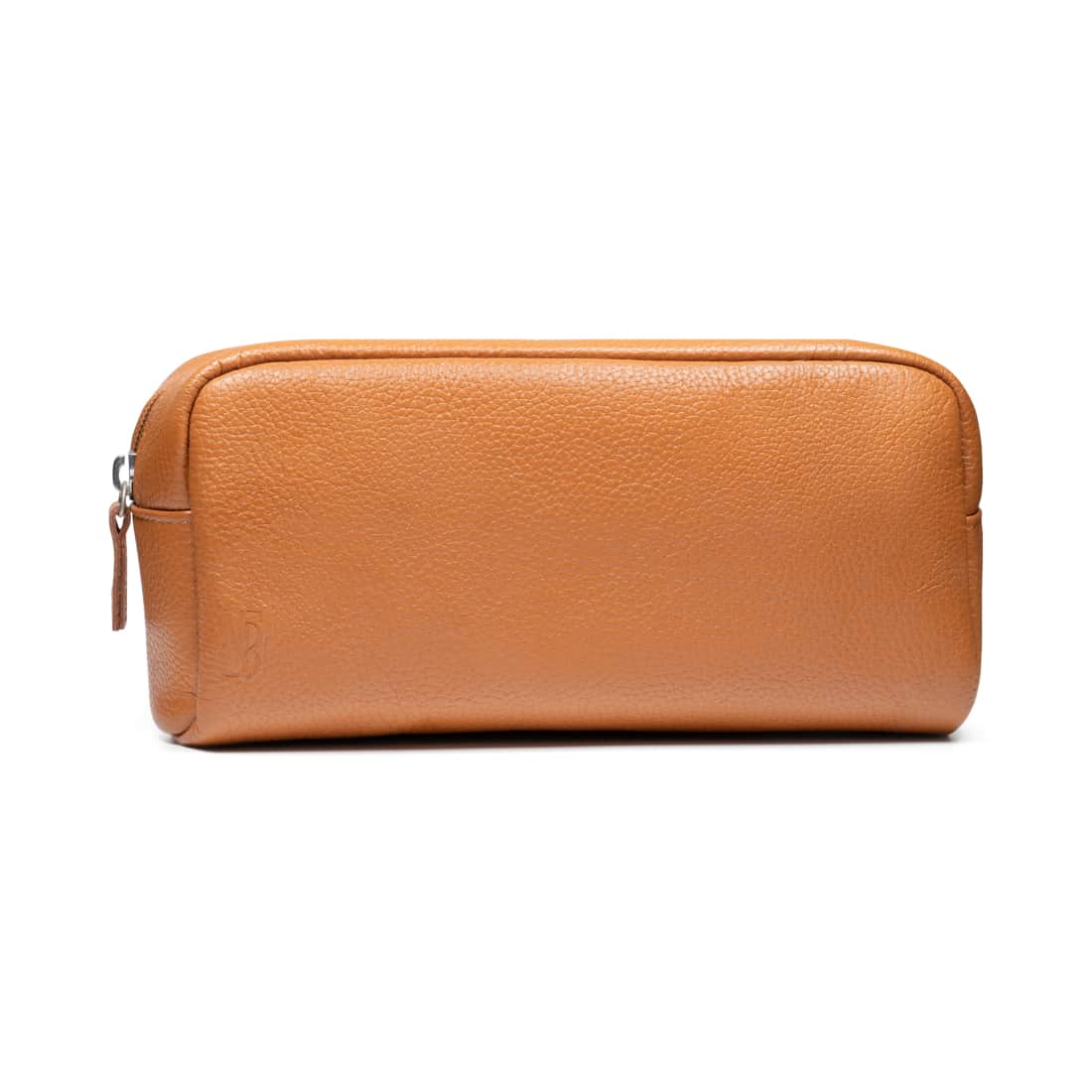 Trousse de toilette en cuir grainé gold vue de face