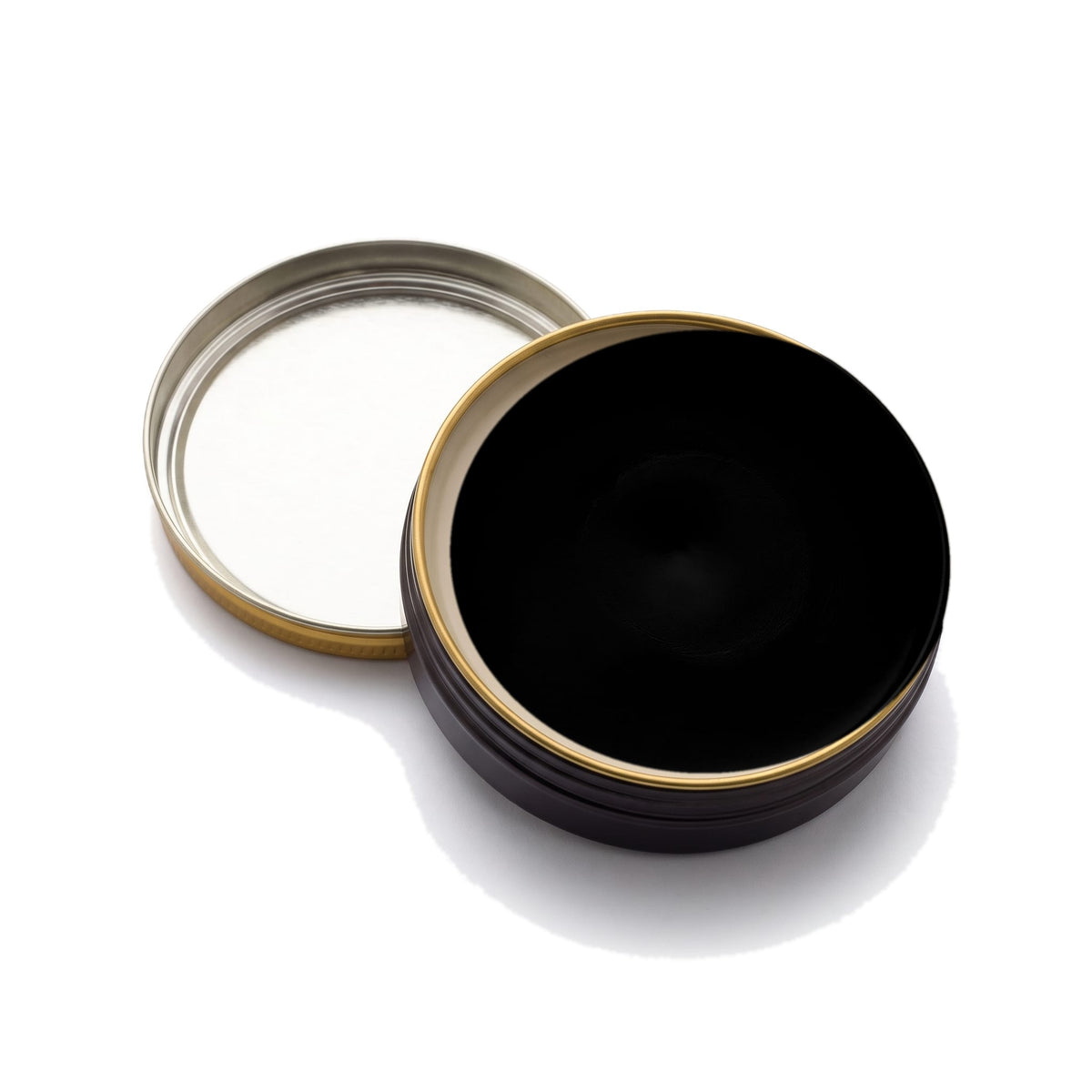 Amiral Gloss Saphir Noir, boîte ouverte, cire visible