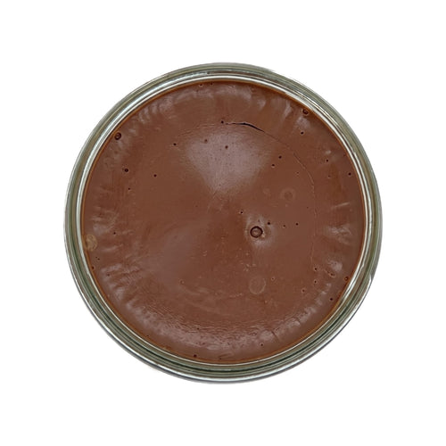Baume rénovateur Avel marron dans son pot ouvert, vu de dessus