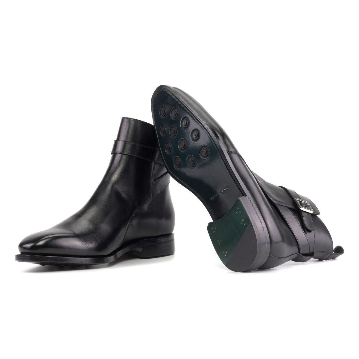 Bottines Jodhpur en cuir noir – vue 2