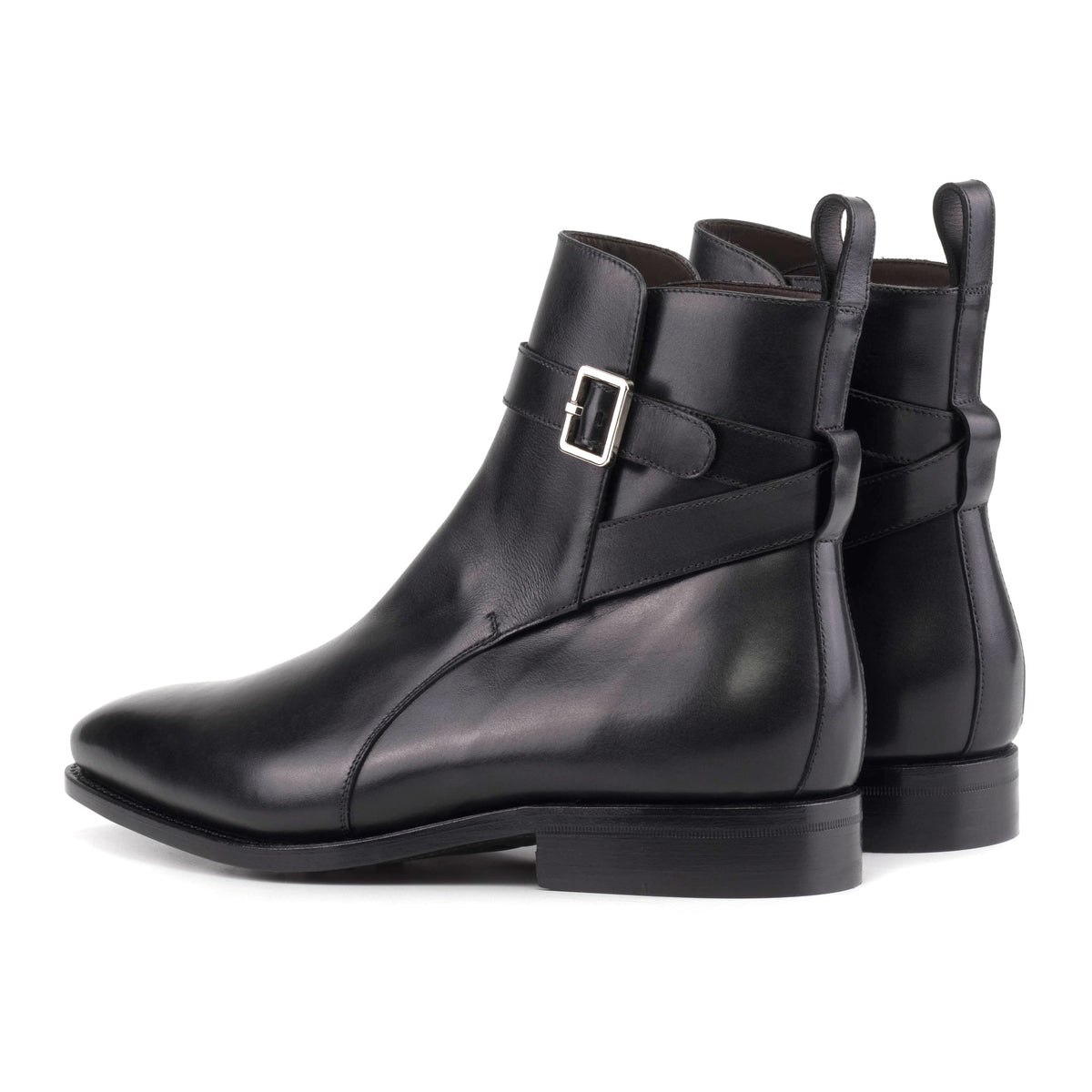 Bottines Jodhpur en cuir noir – vue 3
