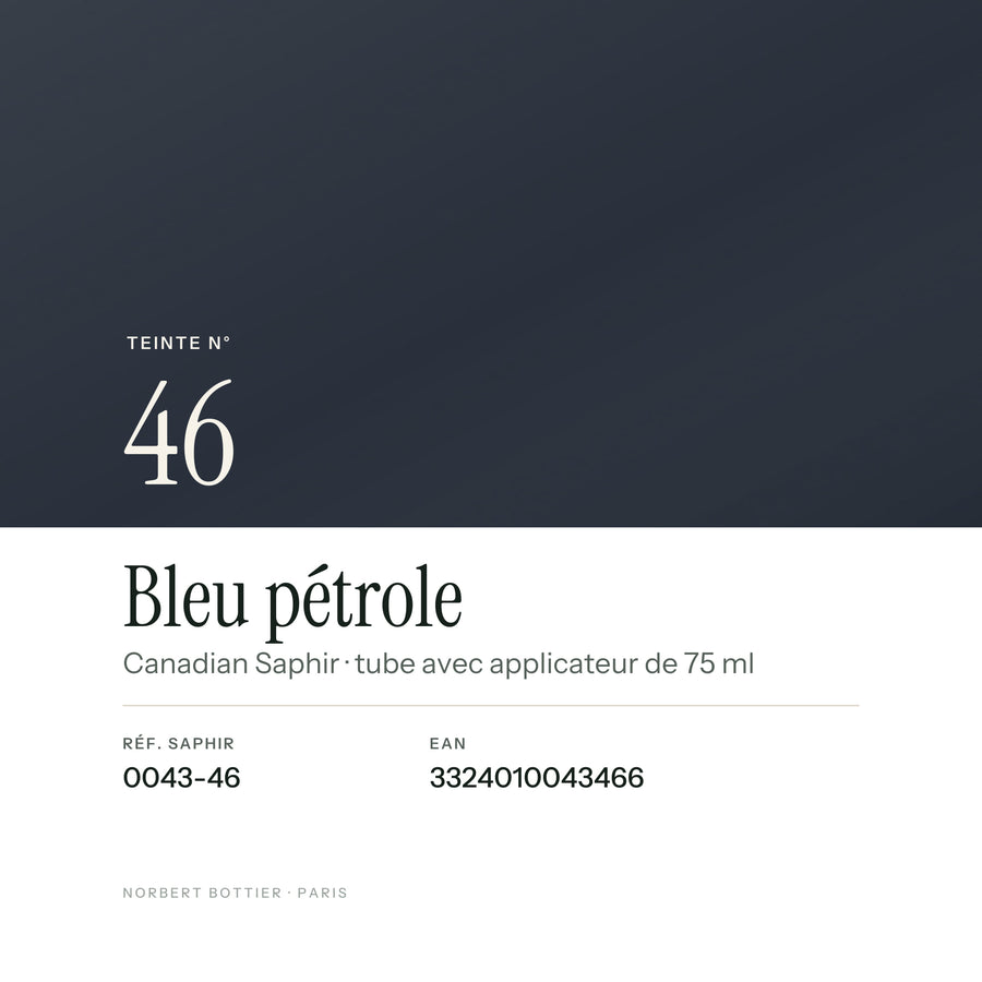 Teinte Bleu pétrole n° 46 du Canadian Saphir, réf. 0043-46, EAN 3324010043466
