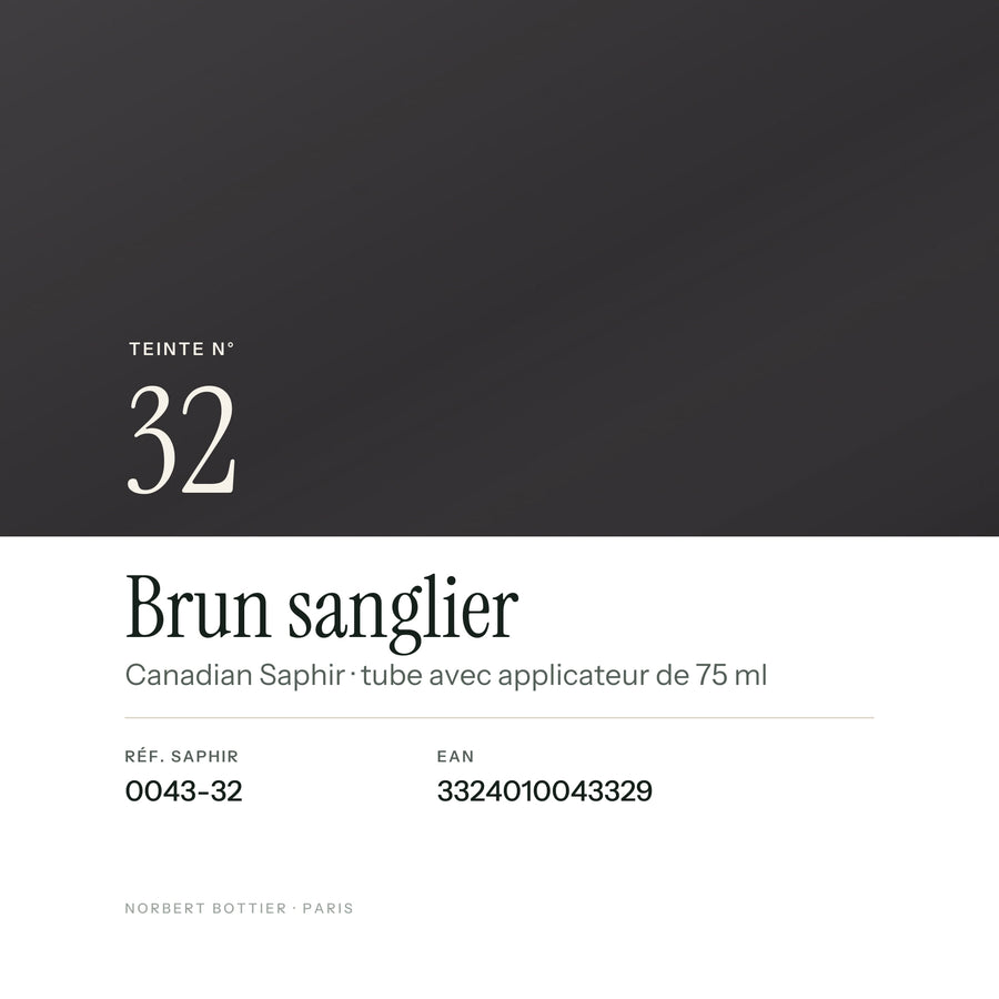 Teinte Brun sanglier n° 32 du Canadian Saphir, réf. 0043-32, EAN 3324010043329