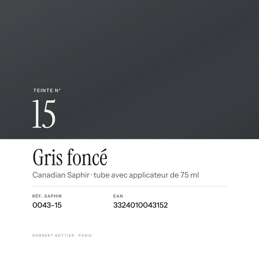 Teinte Gris foncé n° 15 de la Canadian Saphir, réf. 0043-15, EAN 3324010043152
