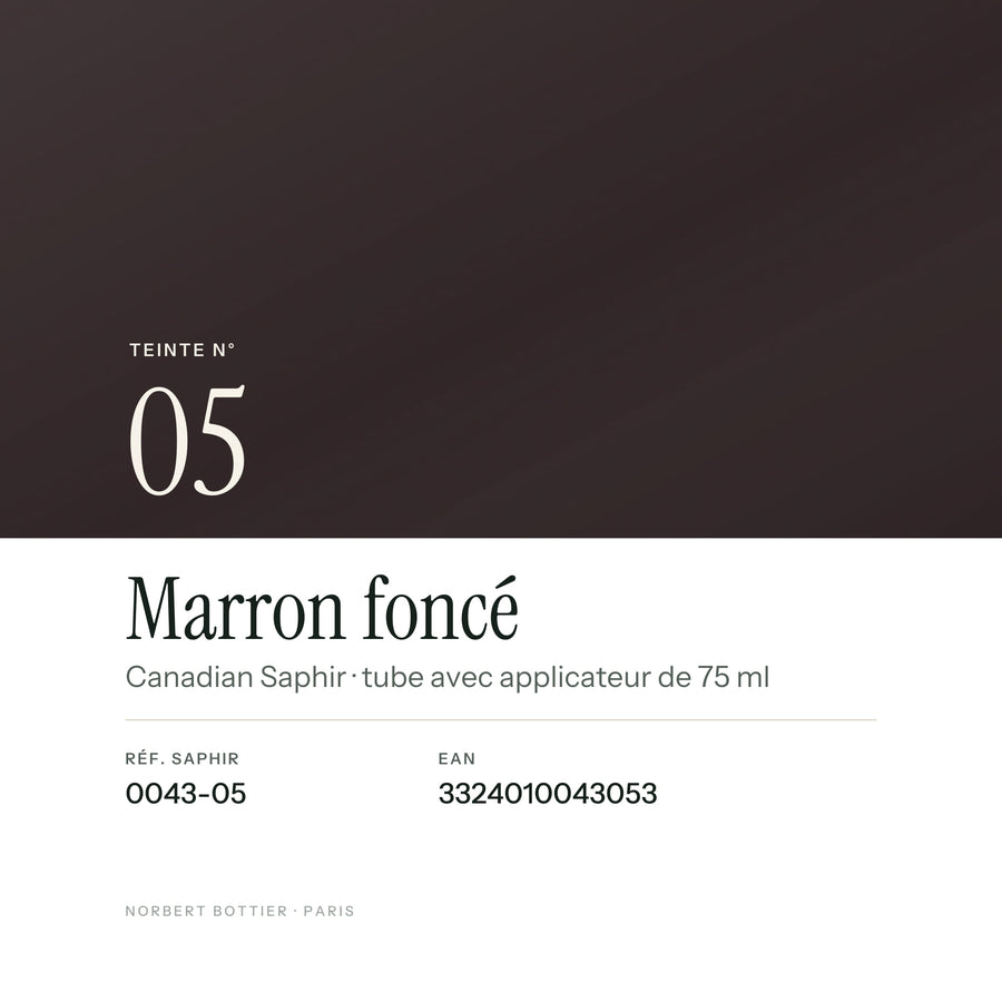 Teinte Marron foncé n° 05 de la Canadian Saphir, réf. 0043-05, EAN 3324010043053