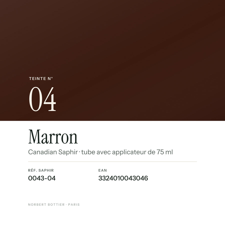 Teinte Marron n° 04 de la Canadian Saphir, réf. 0043-04, EAN 3324010043046