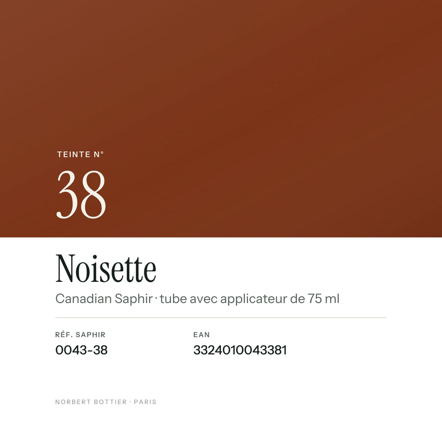 Teinte Noisette n° 38 de la Canadian Saphir, réf. 0043-38, EAN 3324010043381