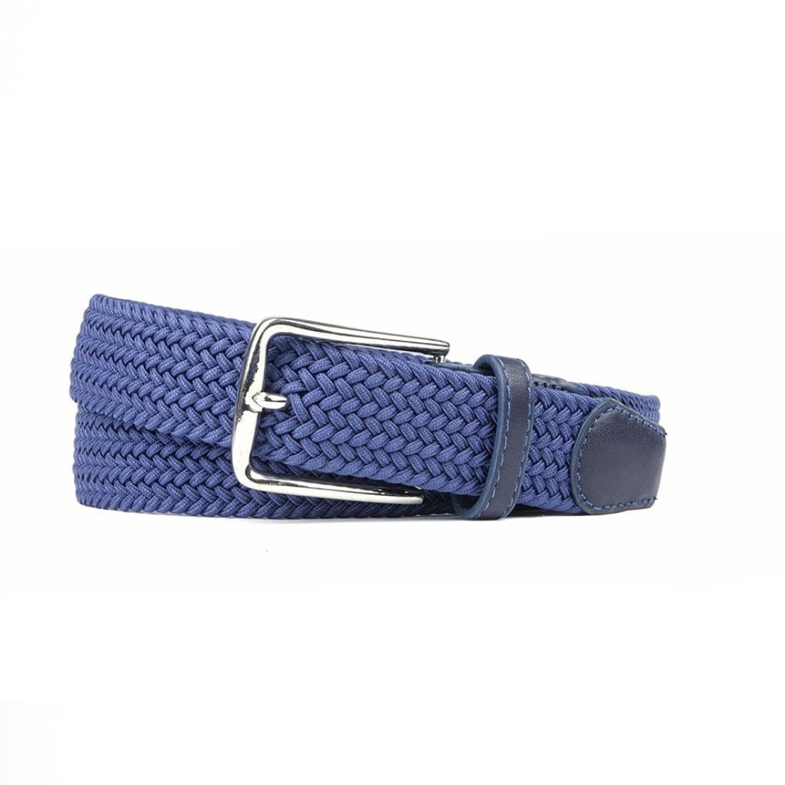 Ceinture tressée élastique - Bleu