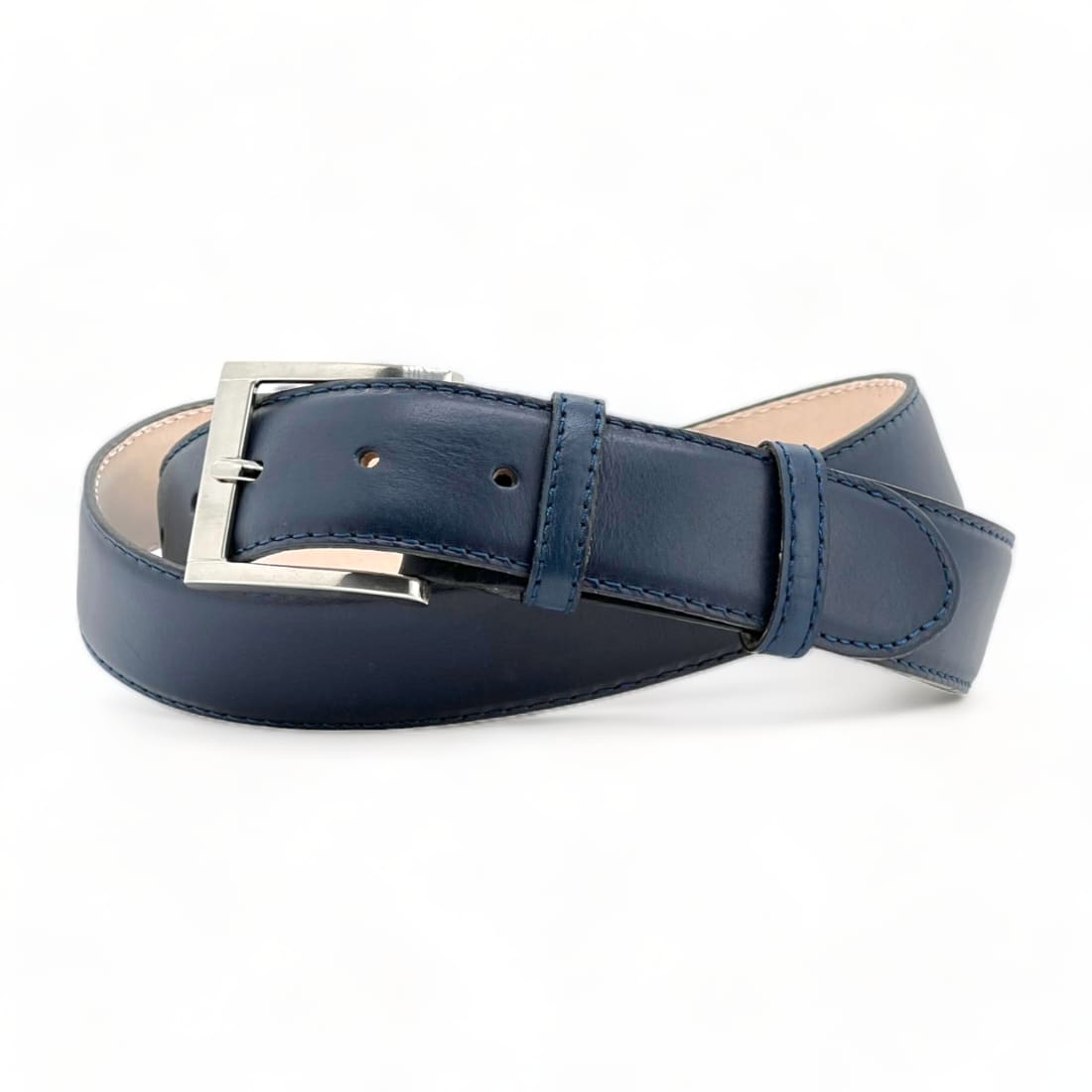 Ceinture en cuir - Bleu Marine - 35 mm - Accessoires