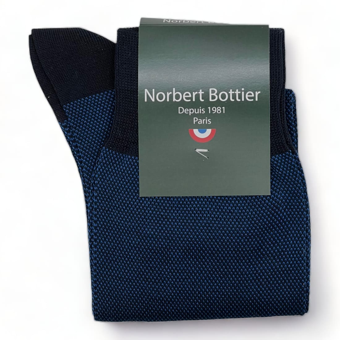 Chaussettes Caviar fil d'Écosse Bleu/Bleu Marine