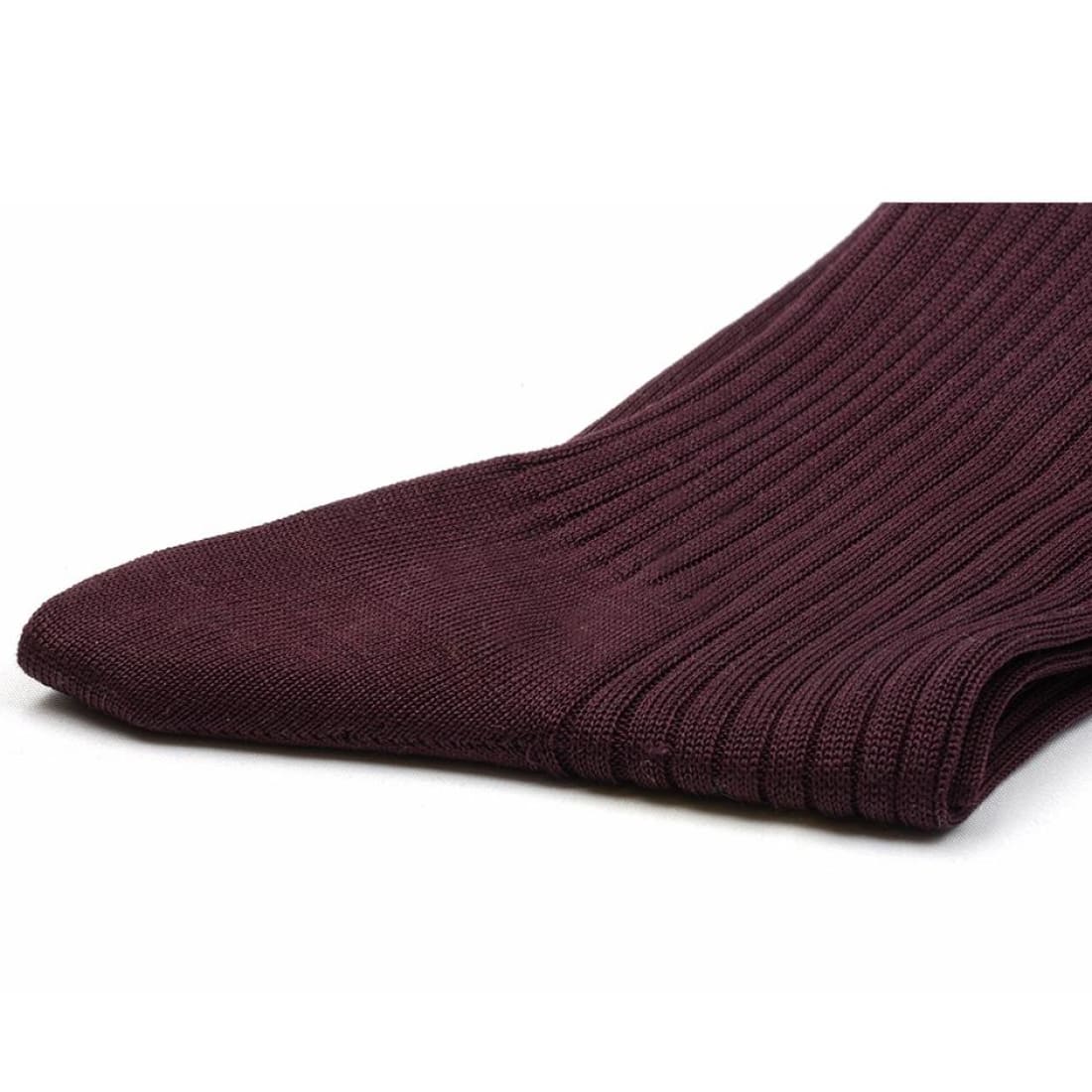 Chaussettes fil d'Écosse Bordeaux – vue 2
